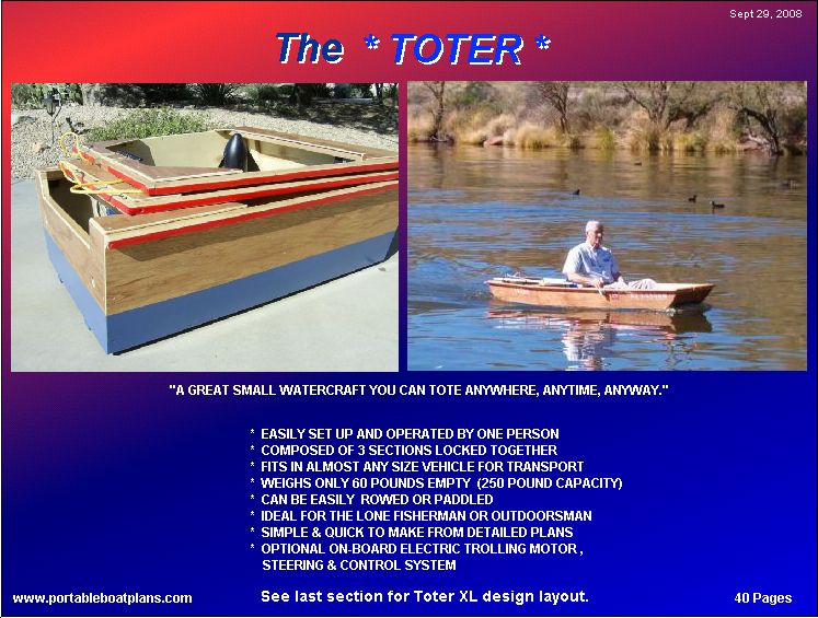 PORTABLE BOAT PLANS